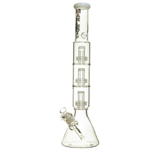 Marley - 20" Marley Triple Flow Bong - White - Bongs Canada