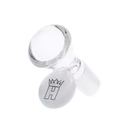 Hoss Glass - Cone Bowl with Colored Tab - White - Bongs Canada