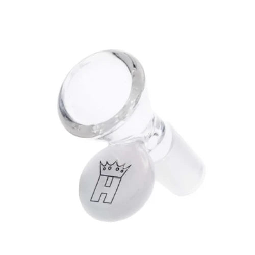 Hoss Glass - Cone Bowl with Colored Tab - White - Bongs Canada