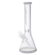 Legendary glass 14 Inch tall 7mm thick glass Colored Base Beaker bong in White