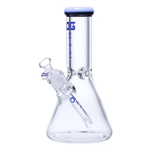 OG Original - 10 Inch 9mm Color Ring Beaker Bong - White - Bongs Canada