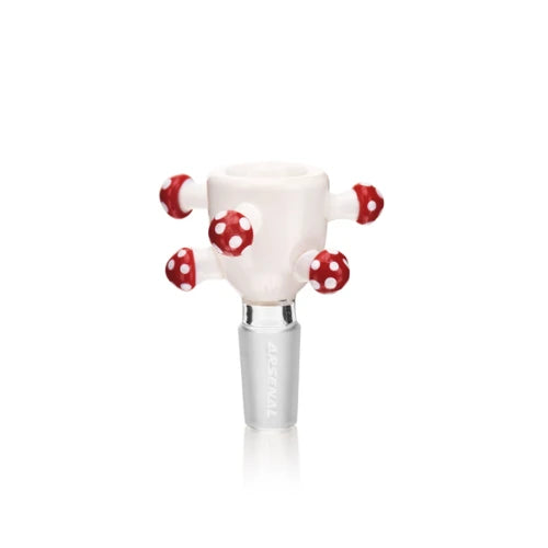 Arsenal - 2.5” Spiked Fungi Bowl - White -Bongs Canada
