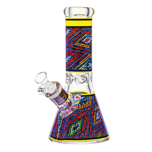 OG Original - 10" 9mm Mosaic Pattern Beaker - Yellow - Bongs Canada