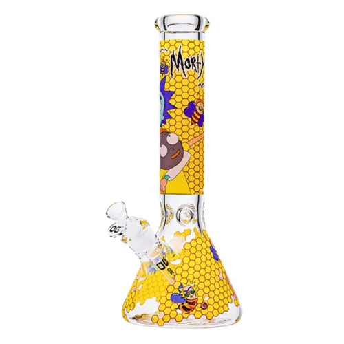 OG Original - 14" 7mm R&M Honeycomb Series Bong - Yellow - Bongs Canada