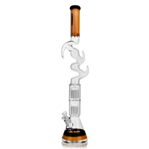 Arsenal Glass - 30" Double Perc Zong - Yellow - Bongs Canada