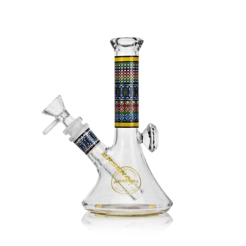 Arsenal - 7" Arsenal Mosaic Bliss Beaker Bong - Yellow - Bongs Canada