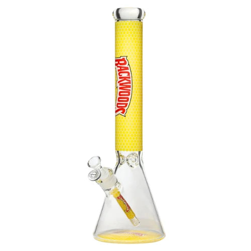 16" tall arsenal brand backwoods beaker bong 7mm thick glass in yellow