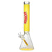 16" tall arsenal brand backwoods beaker bong 7mm thick glass in yellow