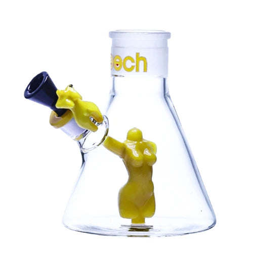 Cheech - 7.5” Pin-Up Build-A-Bong Base - Yellow - Bongs Canada