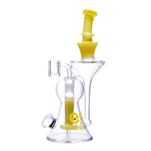 9" tall cheech brand recycler dab rig in yellow