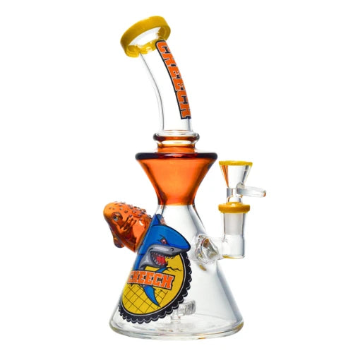 Cheech - 9 Inch Shark Splash Waterpipe - Yellow - Bongs Canada