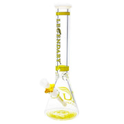 Legendary brand 16 Inch tall 9mm thick glass Colour Edge Beaker Bong made in yellow