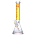 OG Original brand 16" tall 7mm thick beaker bong with solid colour top tube in yellow