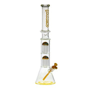 Preemo - 22” Double Tree Perc Beaker - Yellow - Bongs Canada