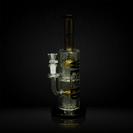 Yellow 12" WENEED Dark Matter Duo Dab Rig Bongs Canada