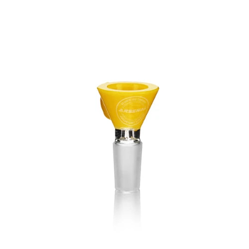 Arsenal - 2.5” Leafy Vibe Bowl - Yellow -Bongs Canada