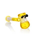 Yellow - 5" Arsenal Panda Glow Glass Handpipe