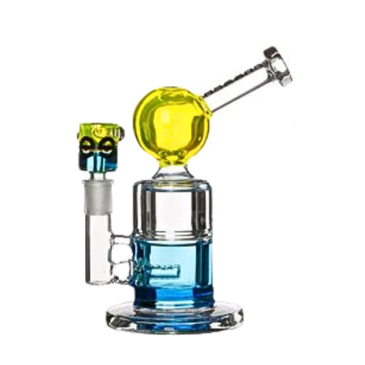 Cheech - 8" Double Color Side Inline Bong - Yellow | Blue - Bongs Canada