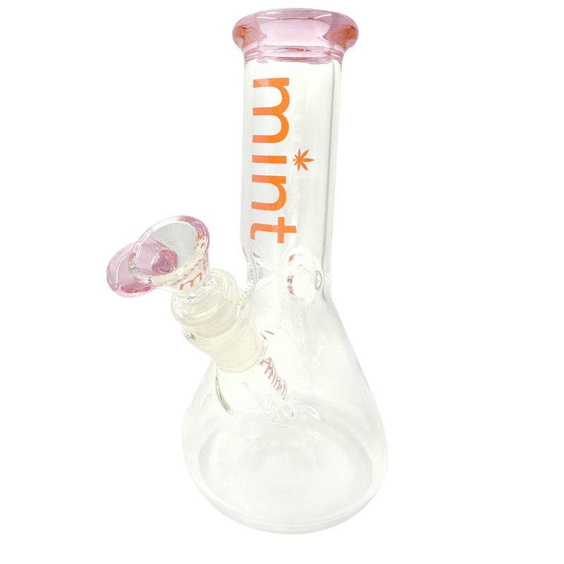 Pink 8" Mint Stubby Beaker Bong Mint Glass Bongs Canada
