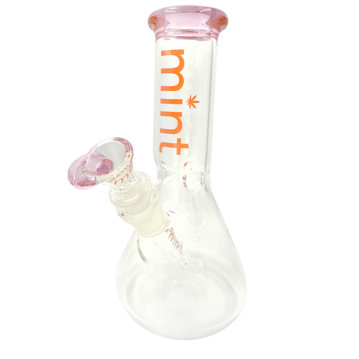 Pink 8" Mint Stubby Beaker Bong Mint Glass Bongs Canada