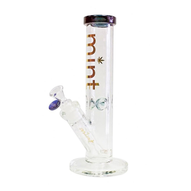 12” Mint Thicc Chick (7mm) - Grey (Straight) simple Mint Glass Bongs Canada