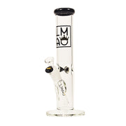 12" LMAO Glass Straight Tube Bong - Black - 5mm - Bongs Canada