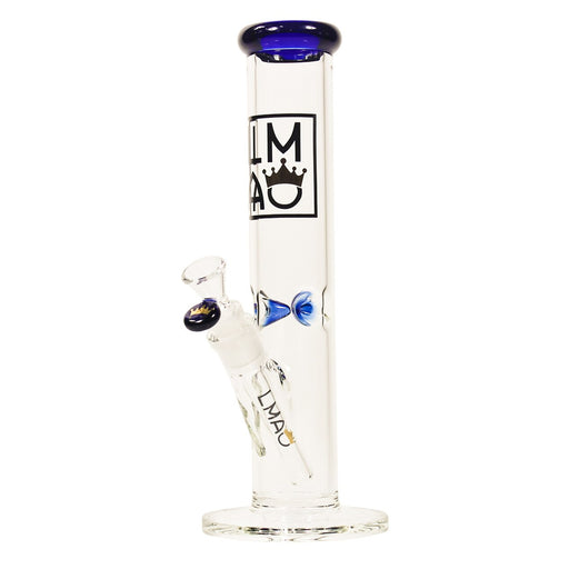 12" LMAO Glass Straight Tube Bong - Blue - 5mm - Bongs Canada