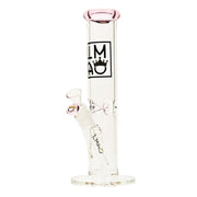 12" LMAO Glass Straight Tube Bong - Pink - 5mm - Bongs Canada