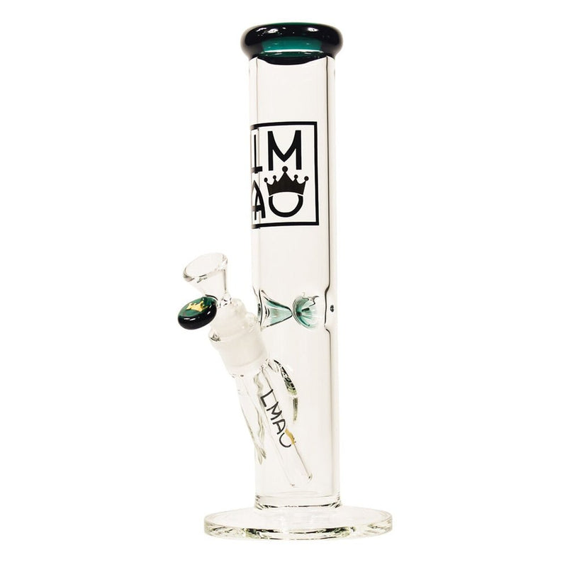 12" LMAO Glass Straight Tube Bong - Teal - 5mm - Bongs Canada