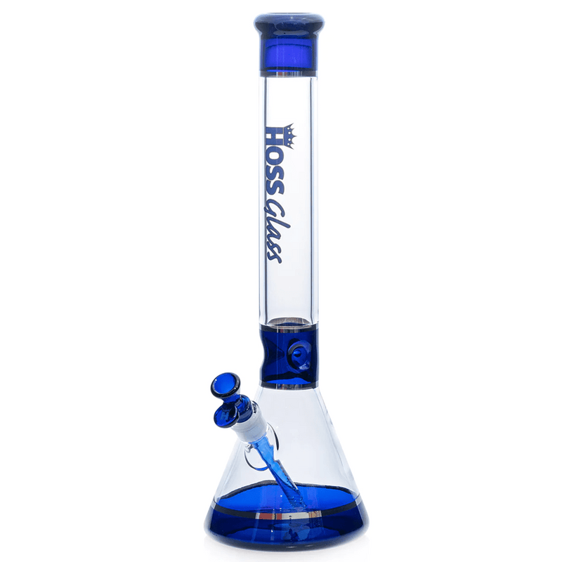 18" Hoss H036 (5mm) - Tri - Section Banded Hoss Glass Bongs Canada