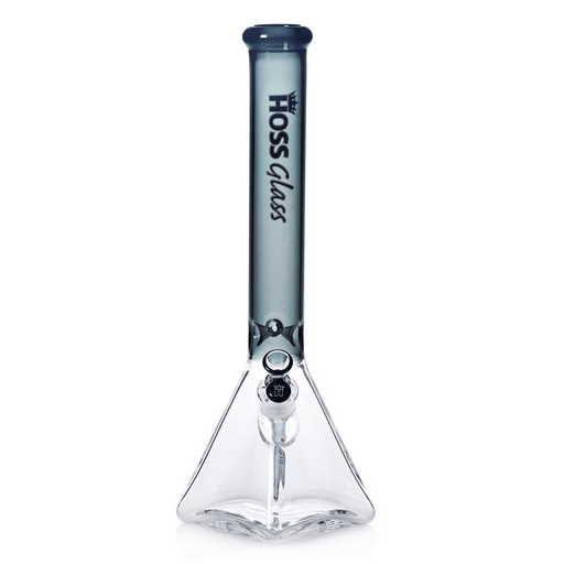 18" Hoss H056 (7mm) - Pyramid Half Colored Hoss Glass Bongs Canada