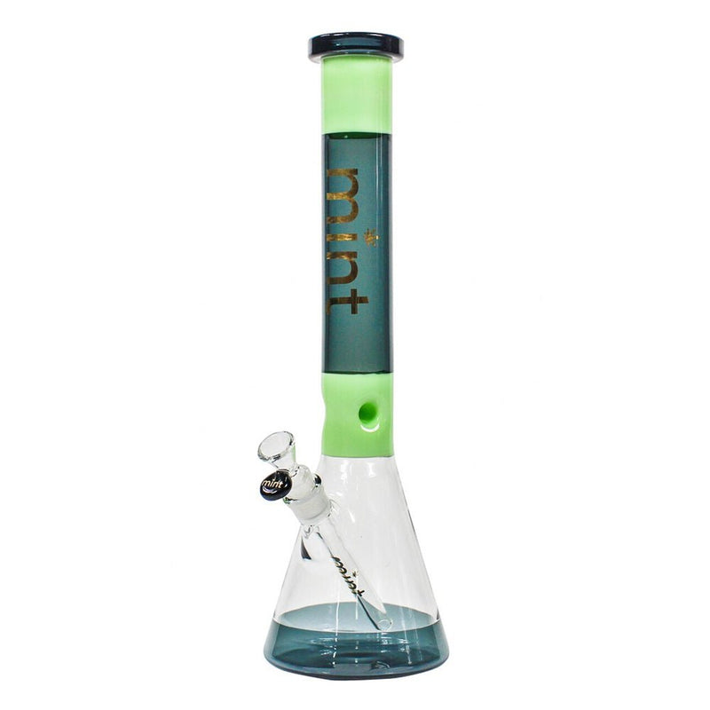 18” Mint Two Tone Beaker Bong (5mm) simple Mint Glass Bongs Canada