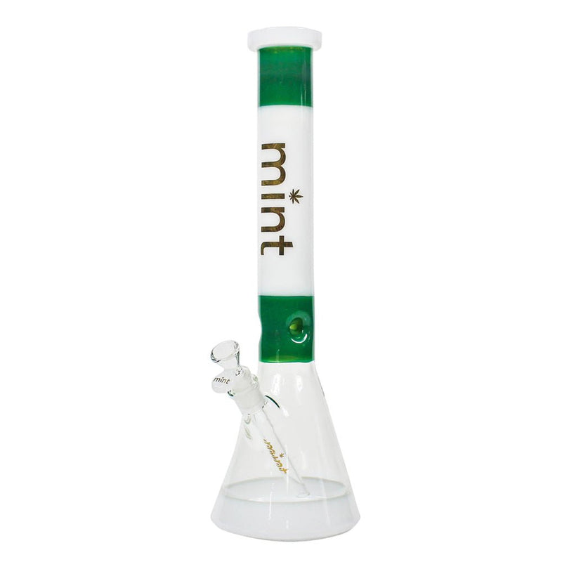 18” Mint Two Tone Beaker Bong (5mm) simple Mint Glass Bongs Canada