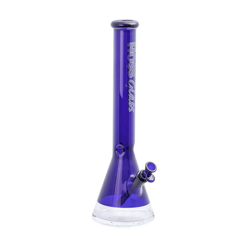Blue 18" Hoss H067 (5mm) - Colored Beaker Hoss Glass Bongs Canada