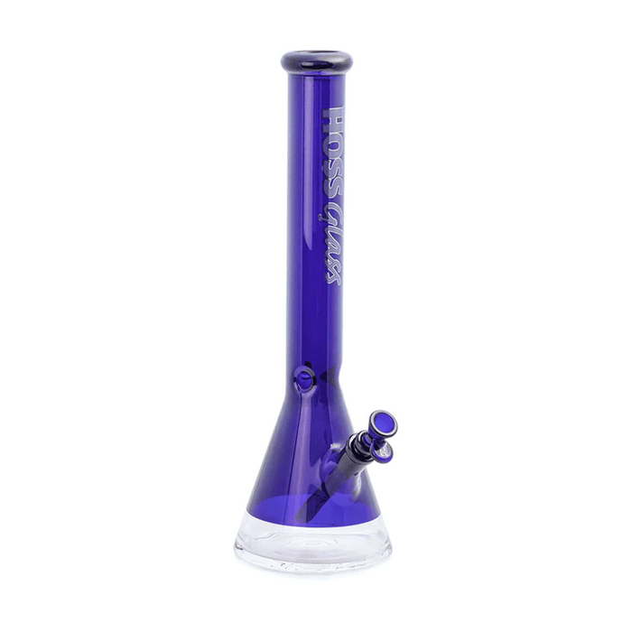 Blue 18" Hoss H067 (5mm) - Colored Beaker Hoss Glass Bongs Canada