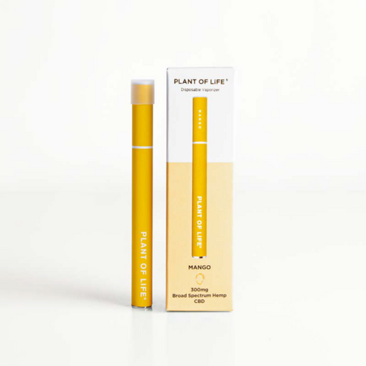 Broad Spectrum Disposable CBD Pen 300mg Mango – 2 Pack