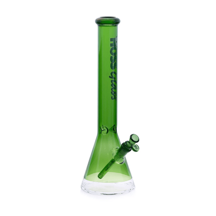 Green 18" Hoss H067 (5mm) - Colored Beaker Hoss Glass Bongs Canada