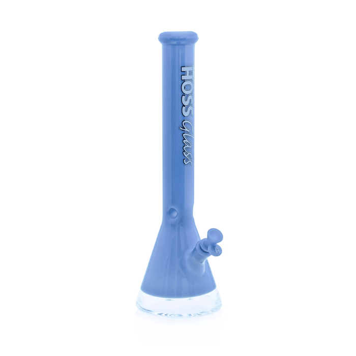 Milk Blue 18" Hoss H067 (5mm) - Colored Beaker Hoss Glass Bongs Canada