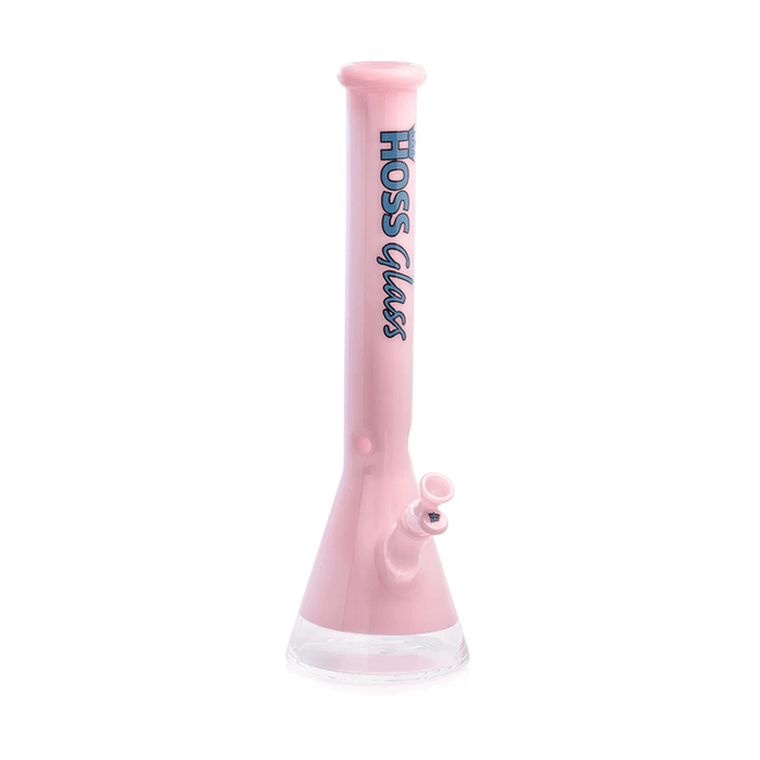 Milk Pink 18" Hoss H067 (5mm) - Colored Beaker Hoss Glass Bongs Canada