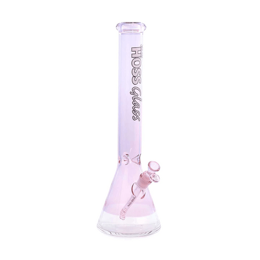 Pink 18" Hoss H067 (5mm) - Colored Beaker Hoss Glass Bongs Canada