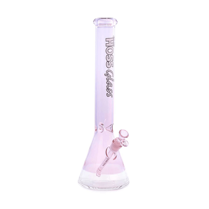Pink 18" Hoss H067 (5mm) - Colored Beaker Hoss Glass Bongs Canada