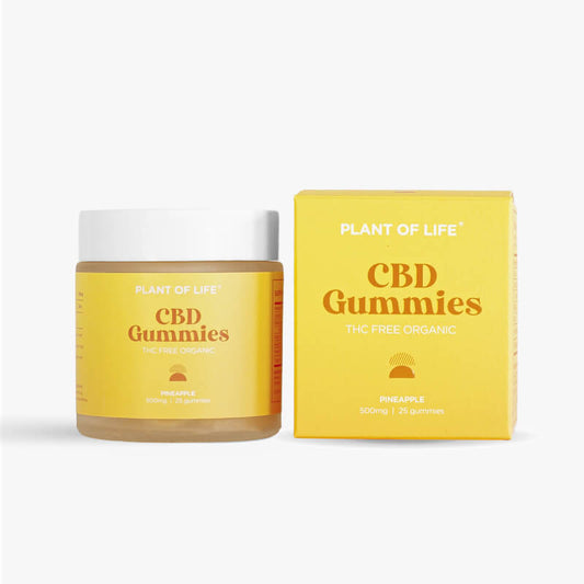 THC Free Organic CBD Gummies - Golden Pineapple