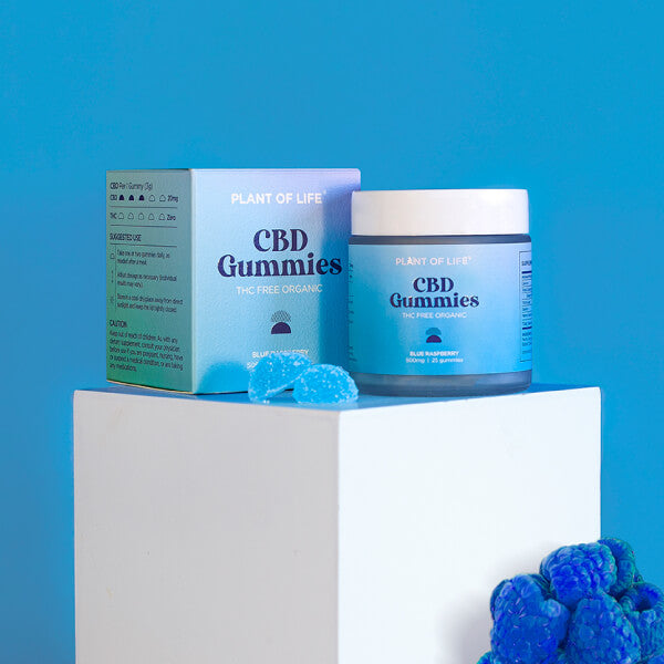 Gummies CBD biologiques sans THC - Framboise bleue 