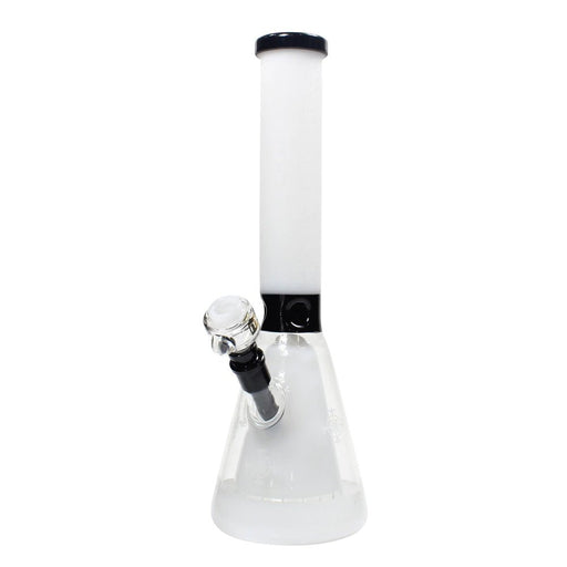 White - Blasted Double Wall Beaker Bong - Mint Glass - Bongs Canada