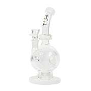 White - Holey Bubble Bubbler - Mint Glass - Bongs Canada
