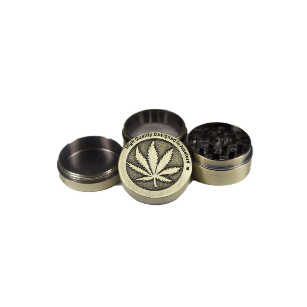 Small leaf grinder - Brass — Bongs Canada