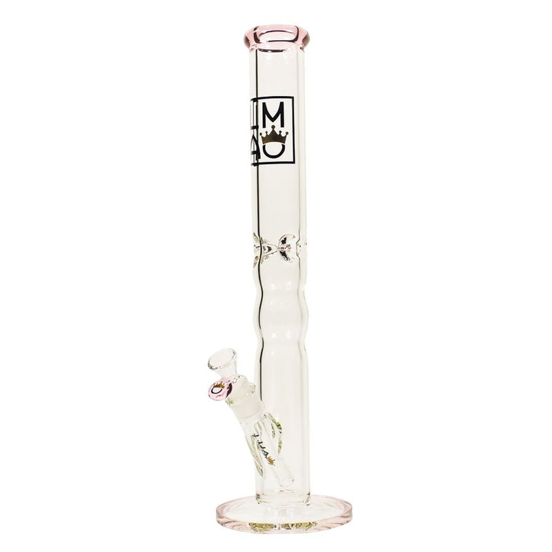 Wavy - Pink (Straight) simple LMAO Glass Bongs Canada
